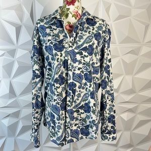 Rare Kuss Man Fashion Made in Italy Paisley XL Button Up Shirt